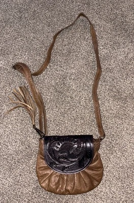 Bolso Bandolera STS Ranchwear Mujer Boho Vaquera Medicina Marrón/Tostado Cuero OS Foto 1 de 4