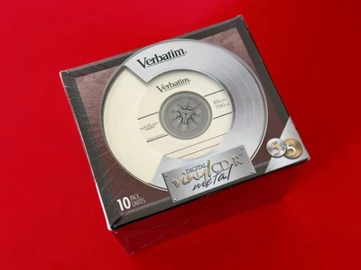 RARE Verbatim Digital Vinyl Metal CD-Rs – 10PK Gold & Platinum – NEW / SEALED 💿 - Image 1 of 4