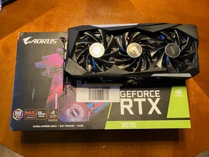 GIGABYTE NVIDIA GeForce RTX 3070 AORUS Master 8 GB GPU Excellent! - Picture 1 of 9