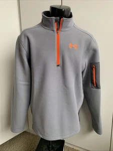 Under Armour Coldgear men’s size Large gray loose fit 1/4 zip sweatshirt  - Picture 1 of 4