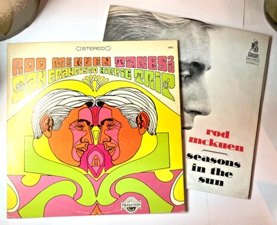 Rod McKuen Takes San Francisco Hippie Trip & Seasons in the Sun LP Lot Beat Poet - Image 1 of 4