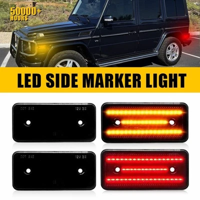 Rear Front Side LED Marker Lights Fit 1999-2014 Mercedes Benz G-Class W463 G500 - Image 1 of 4