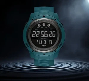 TRENDY SPORTS WATCH. MULTIFUNCTIONAL, DIGITAL DISPLAY WITH STOPWATCH, ALARM,... - Picture 1 of 7