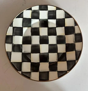 MacKenzie-Childs Set Of 2 Enameled Courtly Check Dinner Plate 10.2”/NEW - Picture 1 of 9
