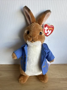 Ty Beanie Baby Peter Rabbit 2017 Stofftier Plüsch 8 Zoll Neu mit Etikett - Bild 1 von 10