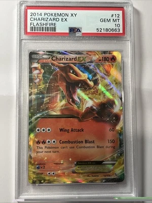 2014 Flashfire Charizard EX 12/106 Holo Low Pop 476 - PSA 10 Pokemon - Image 1 of 2
