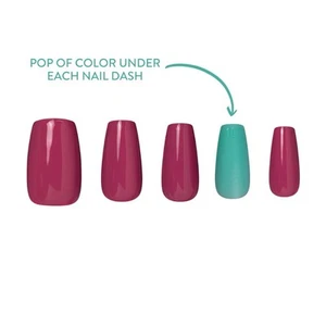 Red Aspen - Nail Dashes - Medium Coffin - Bild 1 von 3