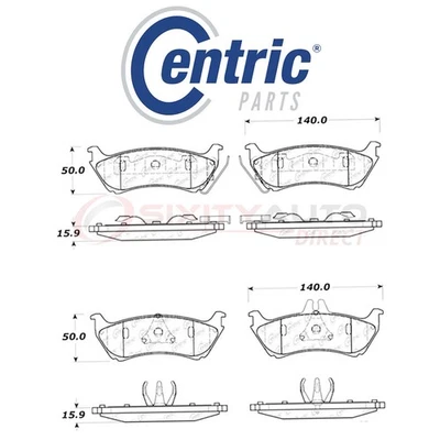 Centric Posi Quiet Metallic Brake Pads w Shims for 1998-2003 Mercedes-Benz fz Foto 1 de 4