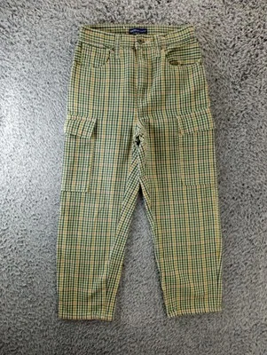 Pantalones cargo Levi's para mujer 24 cuadros barril recortados tiro alto hipster hippie  Foto 1 de 4