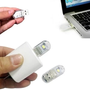 Transparent Emergency Single LED Laptops Bulb USB Reading Light Computer Lamp - Photo 1/10