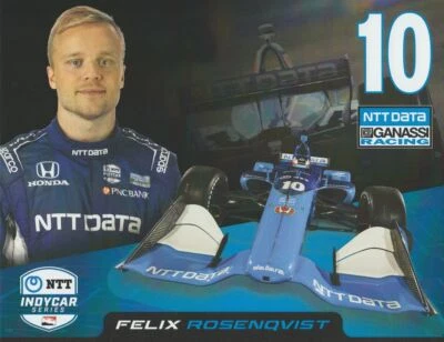 2019 Felix Rosenqvist NTT Data Honda Dallara Indy Car postcard - Image 1 of 2