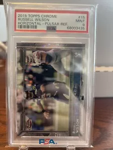 2015 Topps cromo #15 Russel Wilson refractor púlsar horizontal PSA 9 - Imagen 1 de 3