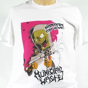 T-Shirt Municipal Waste Metall Hardcore Punk Rock kurzärmelig weiß Unisex S-3XL - Bild 1 von 1
