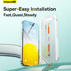 Baseus HD Tempered Glass for iPhone 16 Pro Max Screen Protector add Dust-Proof - Picture 1 of 5