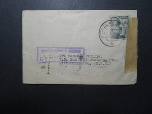 Spain 1941 Censor Cover to USA / Franco Slogan Cancel - Z11812 - Picture 1 of 2