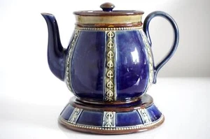Scarce Royal Doulton Lambeth Teapot & Stand - Lily Partington - c.1925 - Picture 1 of 17