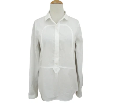 Camisa FAITH CONNEXION blanca abotonada talla 36 US 4 XS rayas jacquard Foto 1 de 4