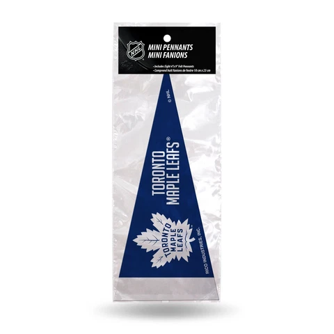 Toronto Maple Leafs Mini Pennants, 4" x 9" - Licensed by Rico - Made In USA Cover