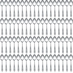 Set Cucchiai da Pranzo 100 Pezzi 6,69 Pollici Argenteria Cucchiai Bulk Acciaio Inox  - Foto 1 di 2