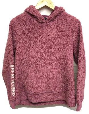 Abercrombie & Fitch Mujer Talla S Púrpura Sherpa Pullover Sudadera con Capucha Sudadera AA Foto 1 de 4