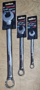 NUEVO JUEGO 3 LLAVES COMBINADAS TEKTON 1/2" 3/4" Y 1-1/8" SAE FORJADO ACERO AL CARBONO - Imagen 1 de 8