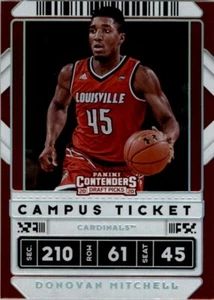 2020-21 Contenders DP Campus Ticket #43 Donovan Mitchell Louisville Cardinals - Bild 1 von 2