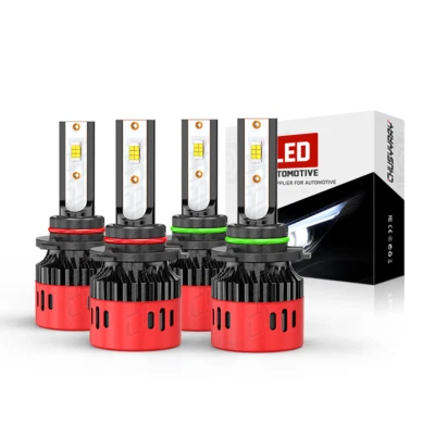 适用于本田 CRX 1988 - 1991 组合 4x LED 车头灯灯泡高低光束 9005 9006 — 第 1/4 张图片