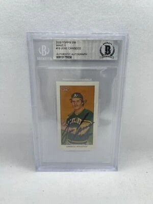 Jose Canseco 2020 Topps 206 Wave 5 #19 Mini Beckett Auto - Image 1 of 2