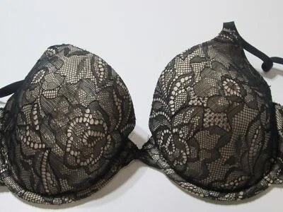 Gilligan OMalley Sujetador Talla 34C Negro Forrado con Aros Camiseta Ajustable Encaje Foto 1 de 4