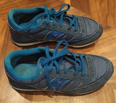 Saucony Jazz Original Sneakers Blu 34 Bambini Scarpe Ragazzo Maschio USATE - Immagine 1 di 4