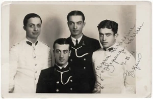 Antique Photo 1930's Young Handsome Soldiers Hugging Affection Army Gay Int 9214 - Picture 1 of 1