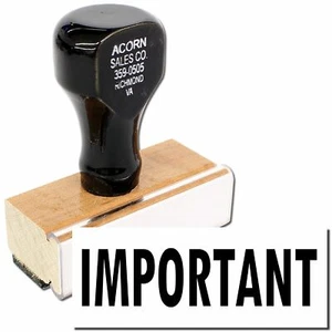 Important Rubber Stamp Size 1/2" Tall x 1-5/8" Wide - Picture 1 of 5