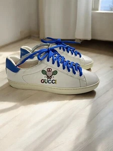 Gucci Gucci Ace White Blue Tennis 7US, 6UK , EU 40 , 25.4 Cm Pre-owned - Picture 1 of 12