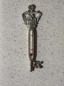 Vintage Disneyland Cinderella's Castle Silver Thermometer Key Wall Hanging Rare  - Picture 1 of 3