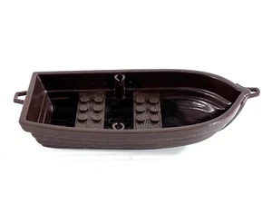 Lego dunkelbraun Ruderboot Kanu mit Sitzen 5"x2"x1" Piraten - Bild 1 von 9