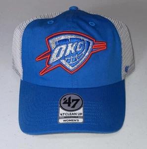 ‘47 OKC Thunder Blue/White Adjustable Fit Women's Mesh Clean Up Hat Cap NEW - Picture 1 of 3