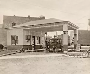 Gasolinera Foley Minnesota Años 1920 Estampillada sin montar foto ELECCIÓN 5x7 o solicitud digital - Imagen 1 de 1