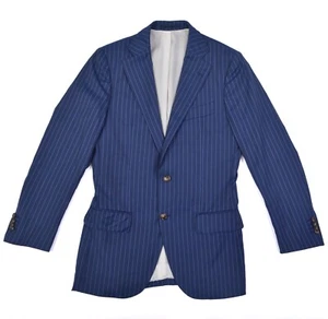 SuitSupply Mens Blue Wool Stripe Blazer Jacket sz EUR 46 / UK 36 - Picture 1 of 12