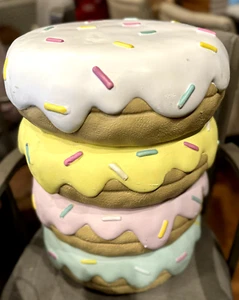 Donut Doughnut Stool / Side Table tiktok Viral HTF Brand New Minor blemishes IH- - Picture 1 of 9