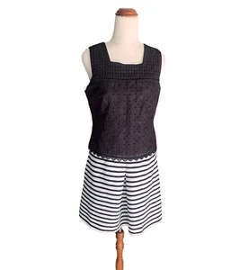 Karen Millen Women's Dress Size 10 Black & White Stripe Very Good Condition - Picture 1 of 15