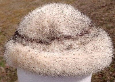 Genuine Real Fur Hat Beret Luxurious Glamour Soft  Lined Vtg Women’s - Image 1 of 4