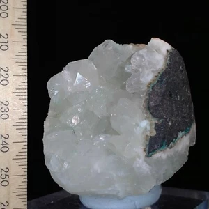 Apophyllite geode gemmy crystal cluster w/ Stilbite natural cave India 522ct - Picture 1 of 9