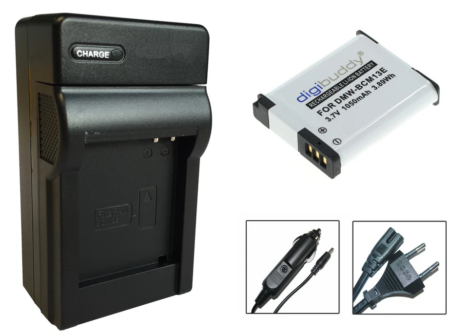 Premium Akku + Ladegerät für Panasonic Lumix DMC-TZ61, DMC-TZ71 - DMW-BCM13