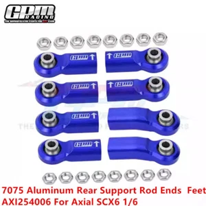 GPM CNC 7075 Aluminum Rear Support Rod Ends Feet AXI254006 For Axial SCX6 1/6 US - Picture 1 of 7