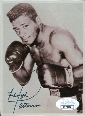 Floyd Patterson Boxer Signed 3.5x4.75 Cut Magazine Page JSA Authenticated - Image 1 of 2