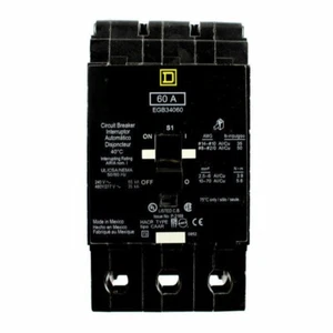 EGB34060 60A 480V 3P Quadratischer D Leistungsschalter Neu im Karton Kostenloser Versand in 2 Tagen - Bild 1 von 2