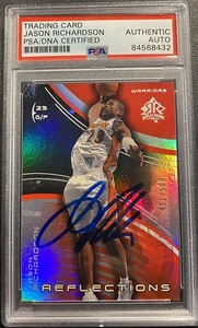 03-04 JASON RICHARDSON UD Reflections /500 SIGNED AUTO BASKETBALL CARD PSA AutH - Picture 1 of 2