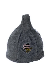 Sauna Hat 100% Cotton Cap Bath House Kit Universal Banja Schapka Saunahut grey - Picture 1 of 4