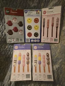 Wilton Lollipop Pretzel Molds New Lot Of 5 - Picture 1 of 7