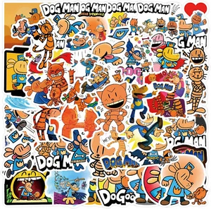 50 pegatinas de vinilo impermeables de dibujos animados para perros para hombres, dogman perros lindos - Imagen 1 de 10